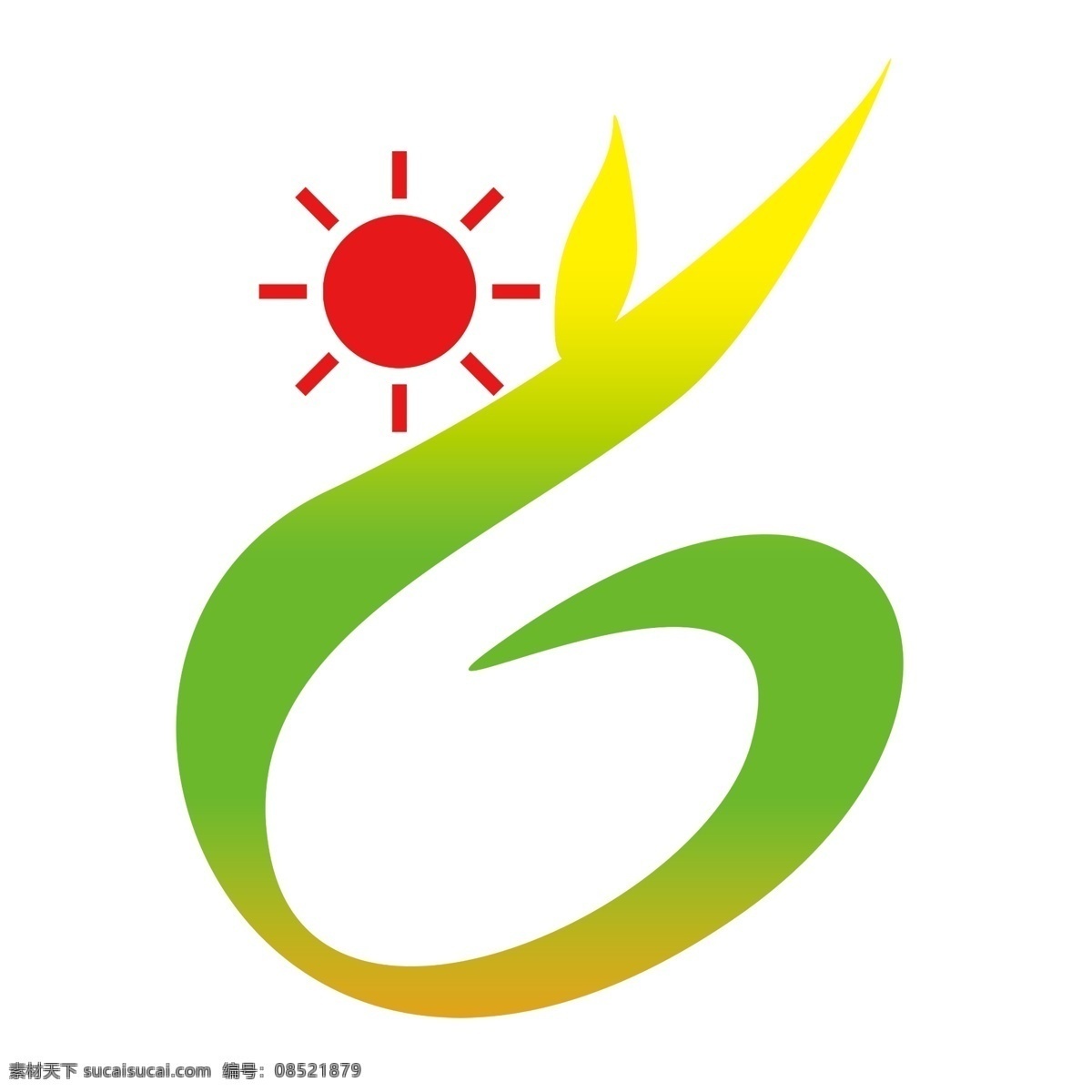 企业标志 绿色标志 logo 标志 yg标志 阳字标志 绿色植物 谷物标志 logo设计