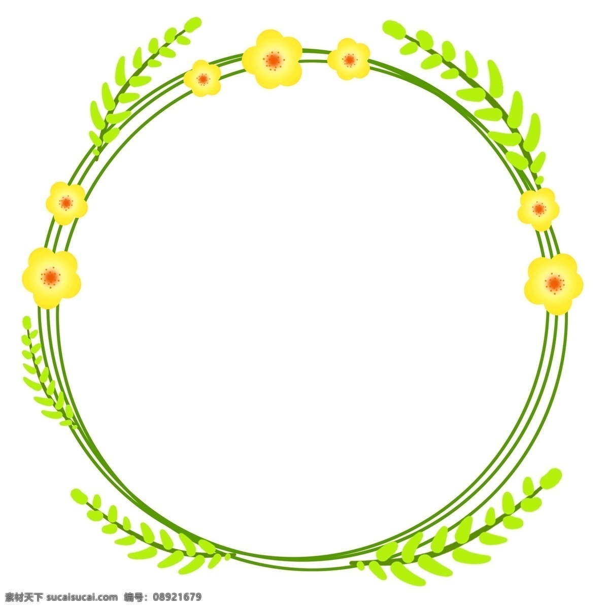 手绘 春季 花朵 边框 圆形的边框 花朵的边框 漂亮的边框 美丽的边框 卡通边框 手绘花朵边框