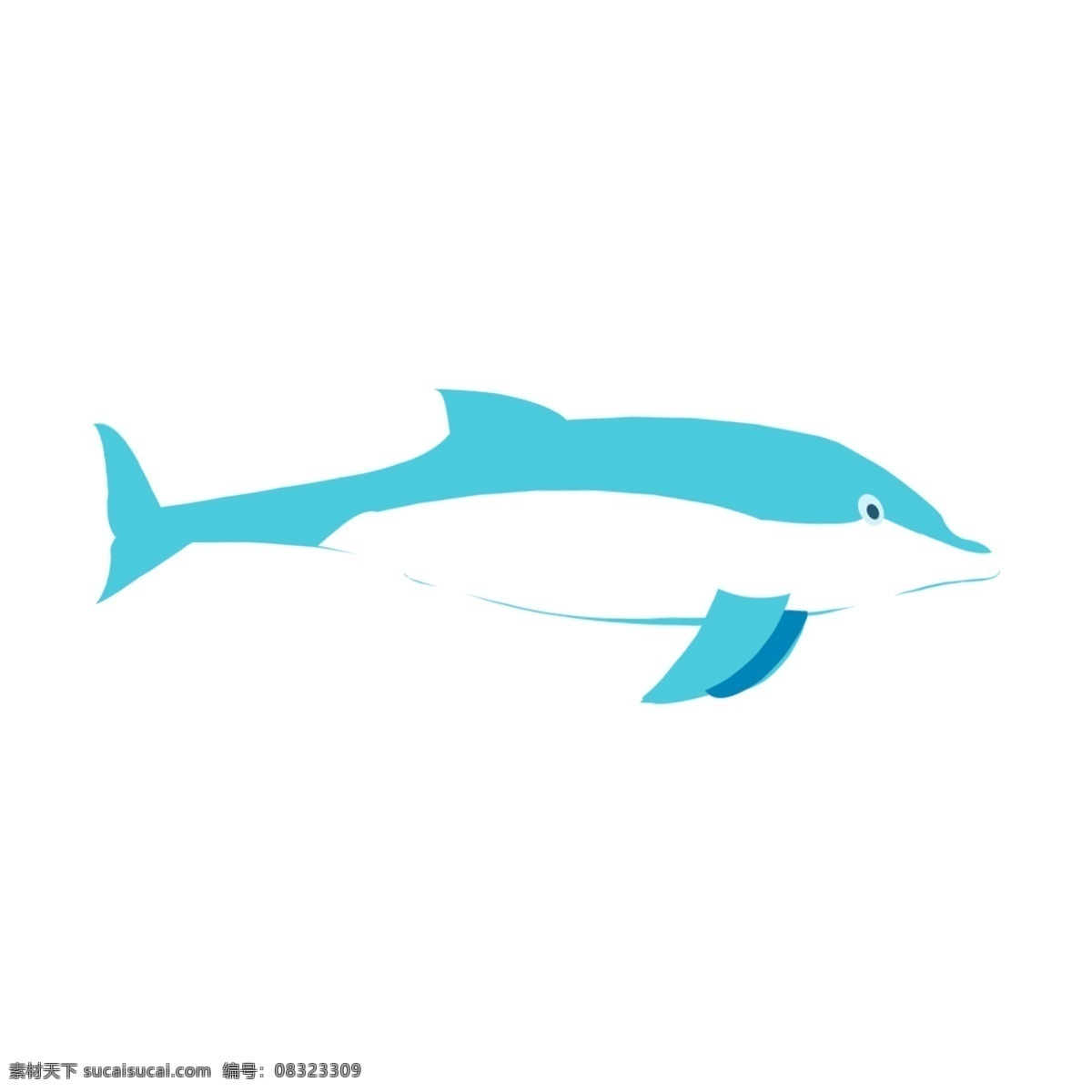 卡通 清新 蓝色 鲸鱼 透明 插画元素 卡通元素 动物 透明素材