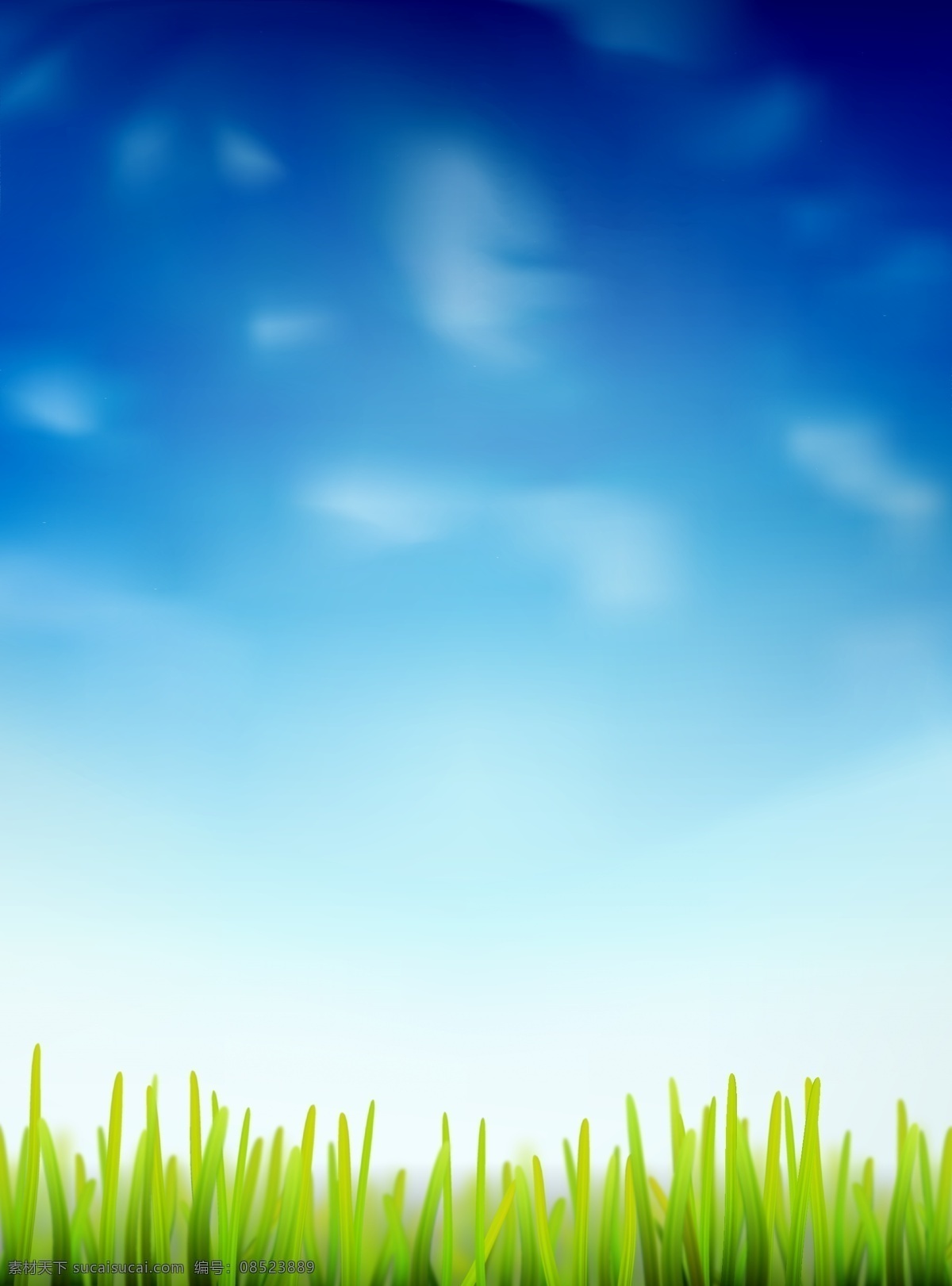 矢量 清新 蓝天 绿 草地 背景 大自然 风景 绿草地 新鲜