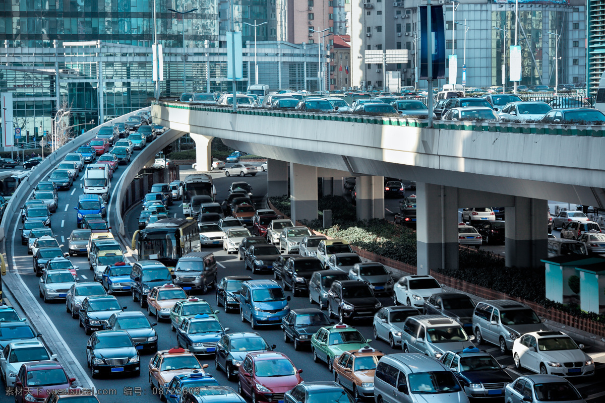 车流 堵车 汽车 车辆 交通堵塞 轿车现代科技 交通工具 现代科技