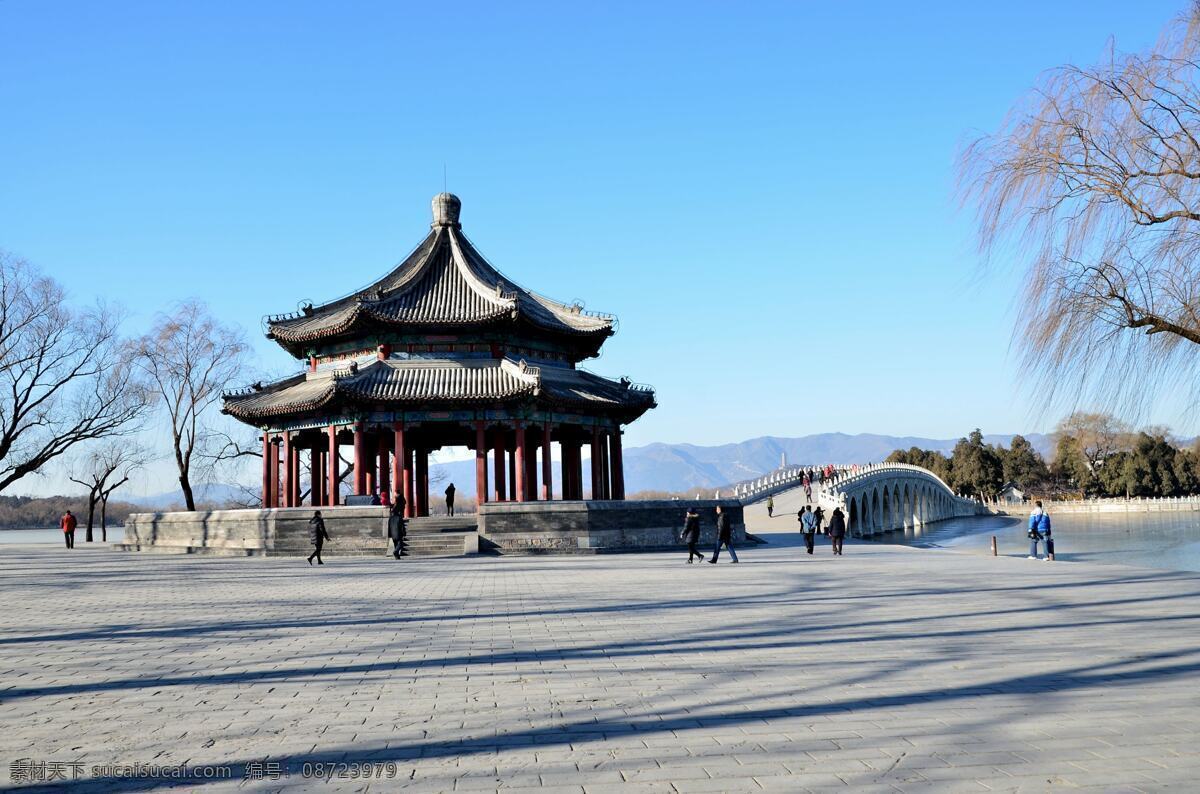 冬日颐和园 北京 皇家园林 颐和园 昆明湖 亭子 石桥 落日 颐和园冬色 园林建筑 建筑园林 旅游摄影 国内旅游