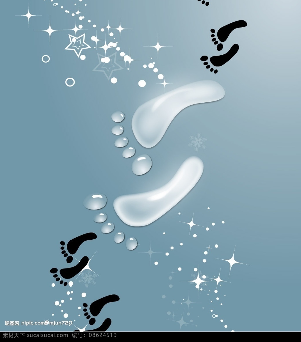 水晶小脚丫 小脚丫 水晶 小脚 脚 脚印 矢量脚印 矢量 小 脚丫 矢量小脚丫 其他矢量 矢量素材 矢量图库