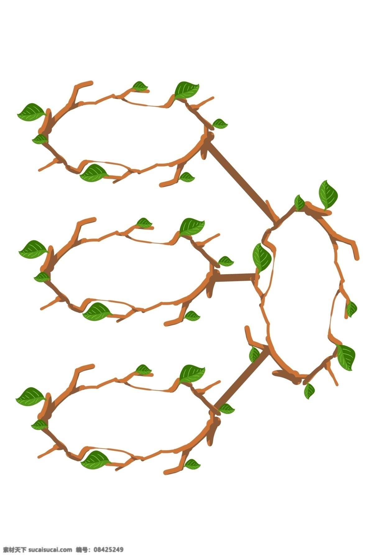 精美 树枝 图表 插画 植物图表 圆形树枝 卡通图表插画 图表插画 树枝图表 创意图表插画 卡通树枝