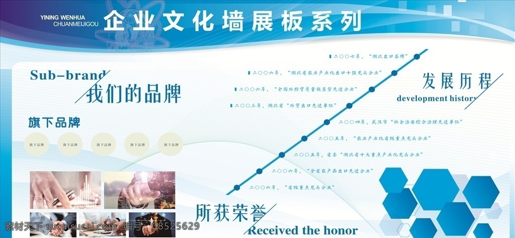 蓝色企业文化 蓝色宣传栏 宣传栏 公司简介