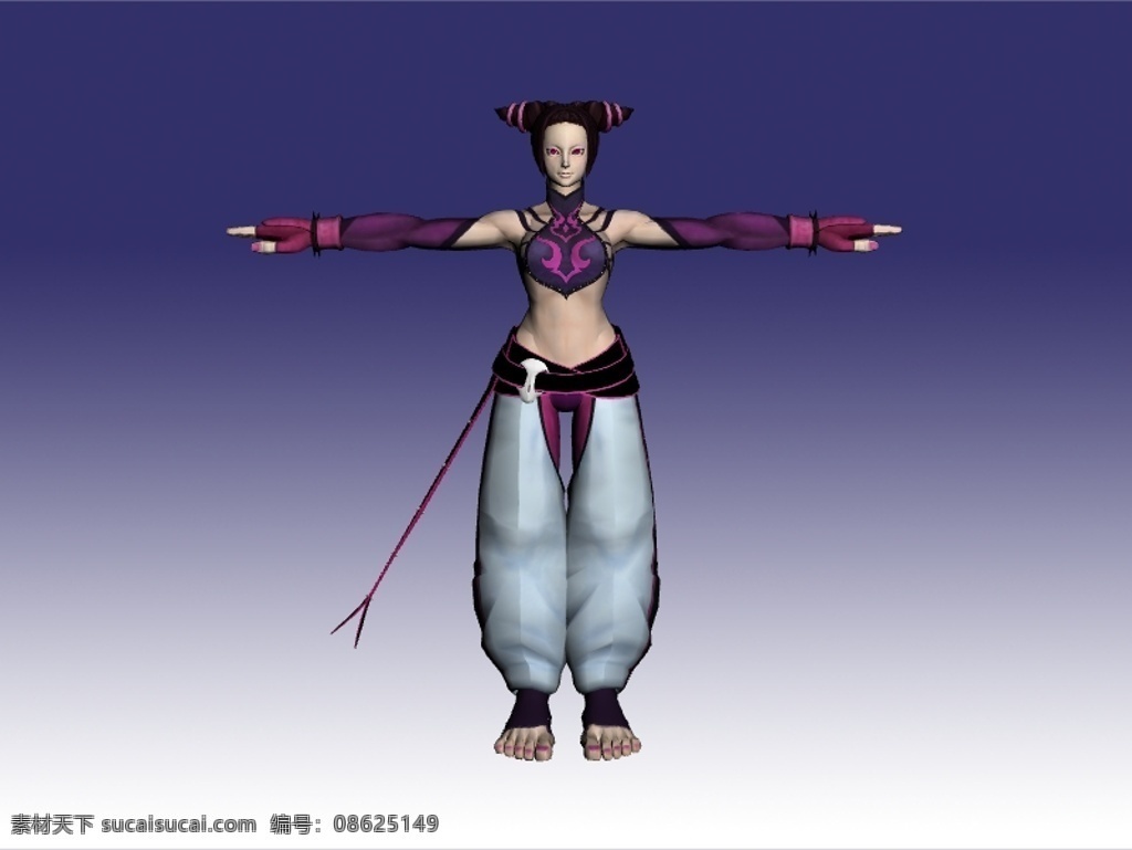茱莉juri iv fighter street 街头霸王 四 街霸 茱莉 juri 游戏电影 3d模型素材 其他3d模型
