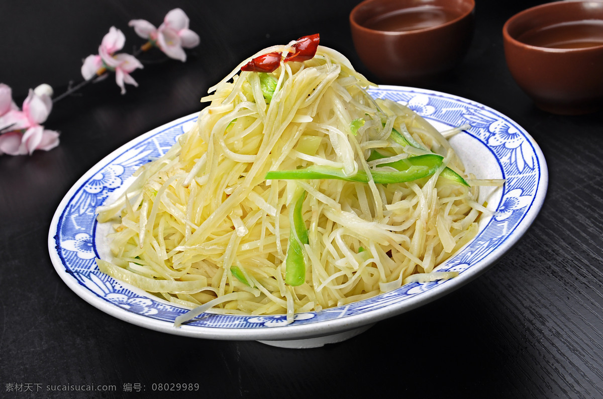 酸辣 土豆丝 酸辣土豆丝 家常菜 热菜 餐饮美食 传统美食