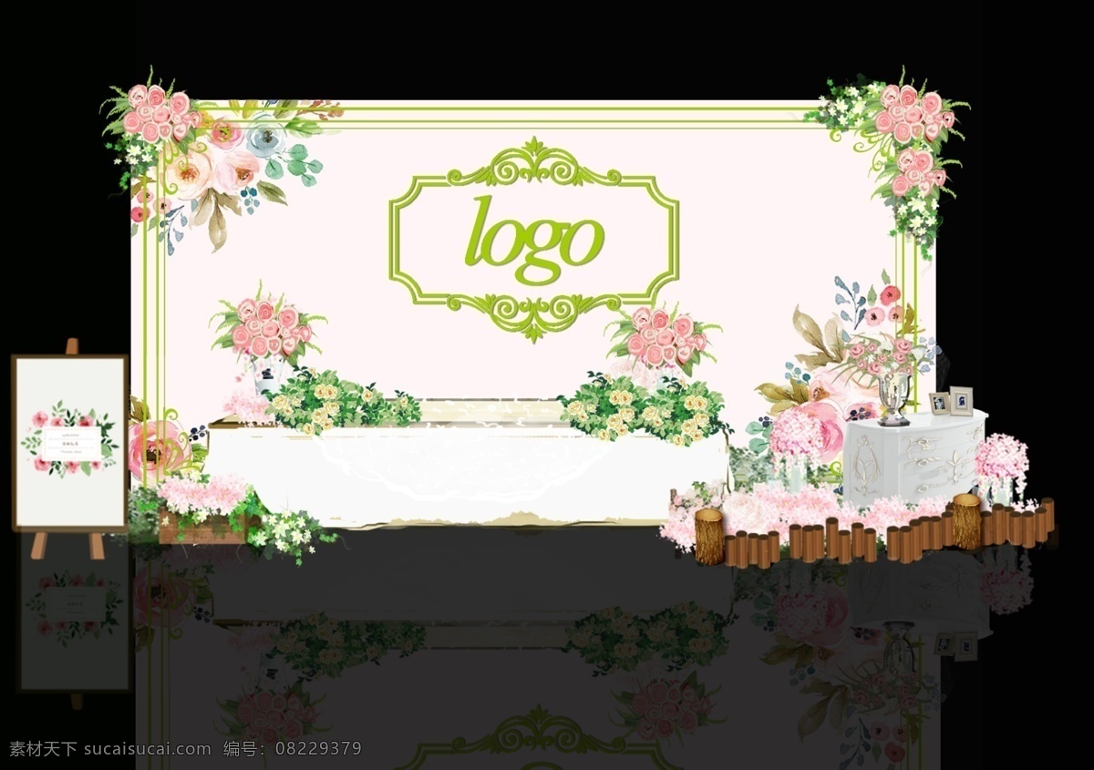 粉色 婚礼 效果图 签到 区 婚礼设计 婚礼效果图 粉色婚礼 粉色签到 清新婚礼 签到区