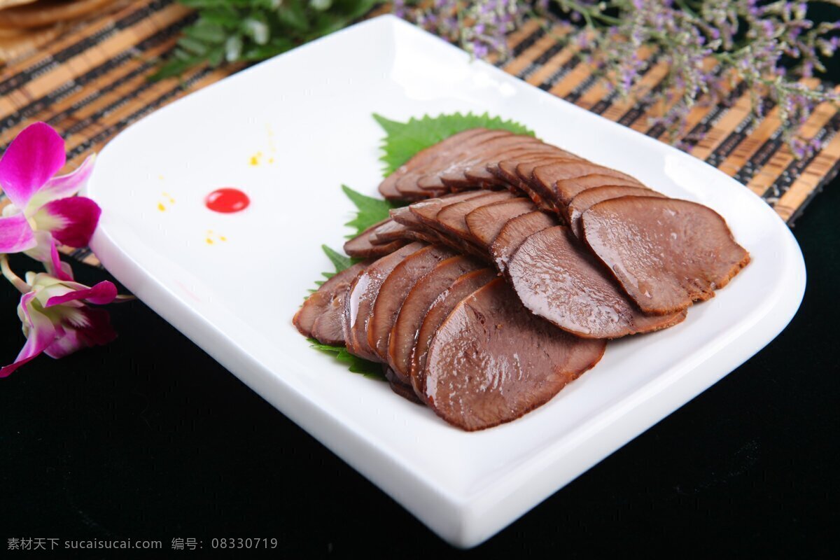 牛舌 美食 清真 菜谱图片 风味 凉菜 牛杂 下酒菜 餐饮美食 传统美食