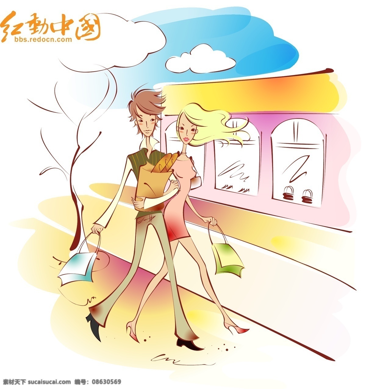 情人节 白色情人节 卡通 卡通背景 卡通男女 卡通情侣 卡通人物 七夕情人节 情侣 情人节快乐 节日素材 情人节七夕