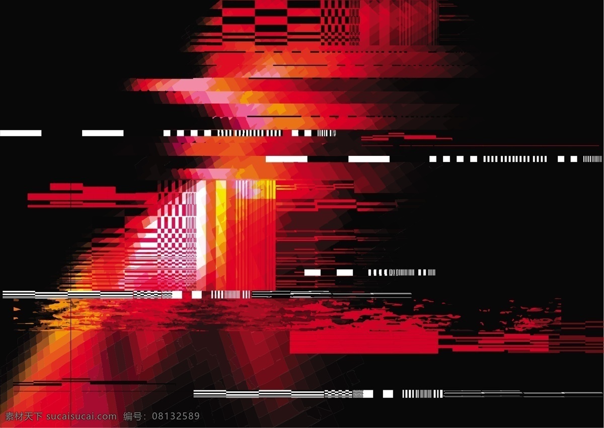 红色 毛刺 噪声 畸变 纹理 背景 抽象背景 红色广播 彩色 计算机 数字 位移 显示 失真 错误 故障 像素 电视 底纹边框 背景底纹