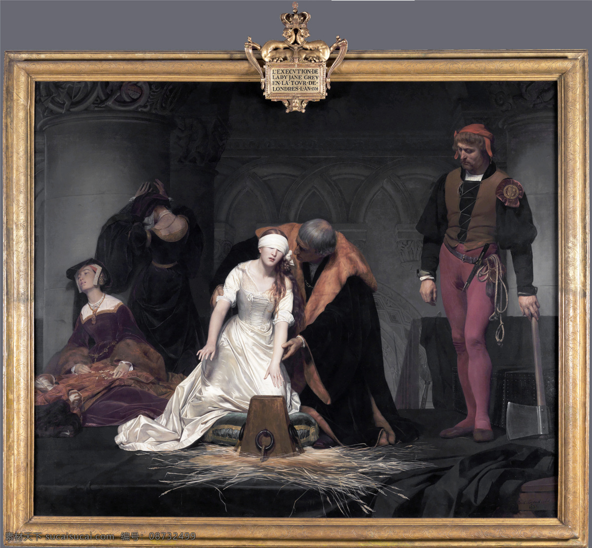 简 格雷 夫人 临刑 保罗 德拉 罗什 油画 世界名画 高清世界名画 绘画书法 文化艺术