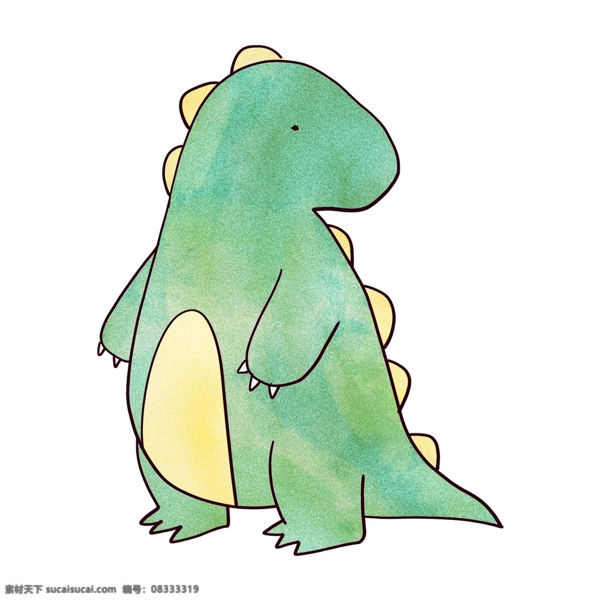 后 看 绿色 小 恐龙 向后看的恐龙 砖头的恐龙 绿色的小恐龙 小眼睛 小巧 可爱 动物世界
