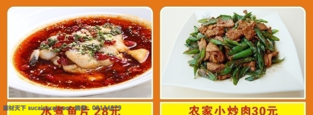 水煮 鱼片 农家 小炒 水煮鱼片 农家小炒 煮鱼片 菜单菜谱 矢量