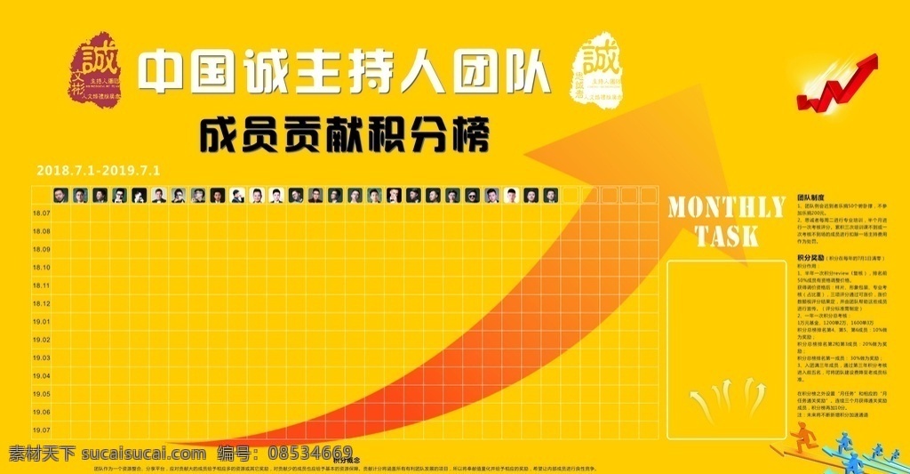 业绩墙 业绩 表格 箭头 海报 易拉宝 彩页