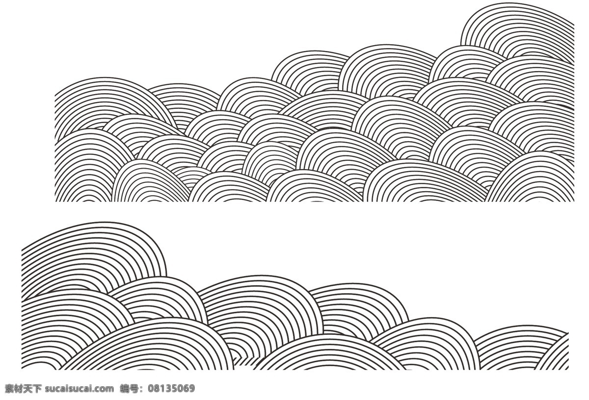 波浪 线条 山 山线条 矢量素材 欧式花纹 矢量 符号 地产 欧式 建筑花纹 花纹花边 底纹边框 其他设计