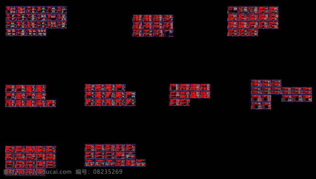 套 通用 节点 cad 图纸 cad图 dwg 模型 平面图 装修 装饰 施工图 剖面图 建筑设计 别墅 房屋 黑色