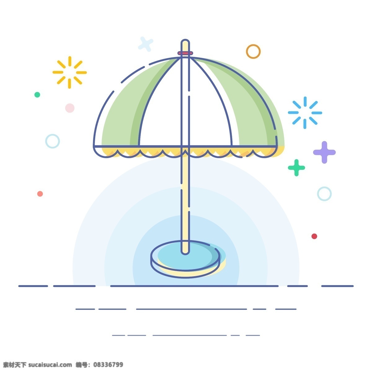 mbe 风格 户外 遮阳伞 矢量图 矢量 彩色 ui