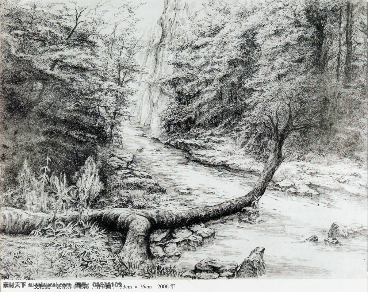 风景画 钢笔画 河流 河水 黑白画 绘画书法 树 张家界 金 鞭 溪 设计素材 模板下载 张家界金鞭溪 线条 线稿 线描 中国画 树木 溪水 文化艺术 装饰素材 山水风景画