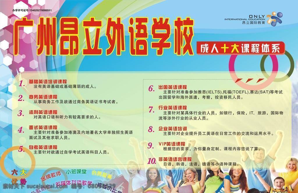 外语 学校 宣传画 出国 课程 培训 矢量 企业文化海报