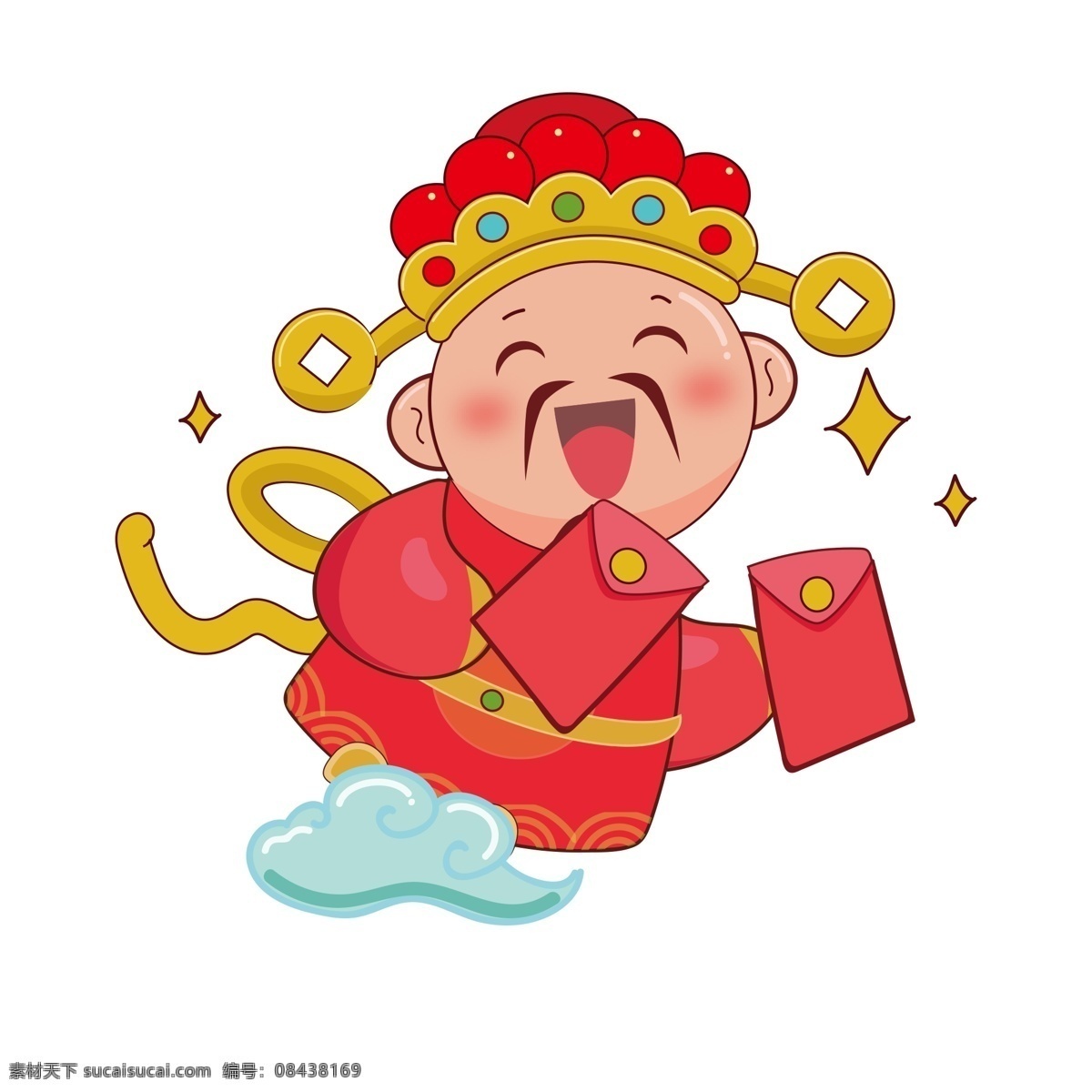 可爱 新春 卡通 财神 组合 套 图 免 抠 传统 古代 春节 套图 免抠图 福气 过年 财运 元宝 元素