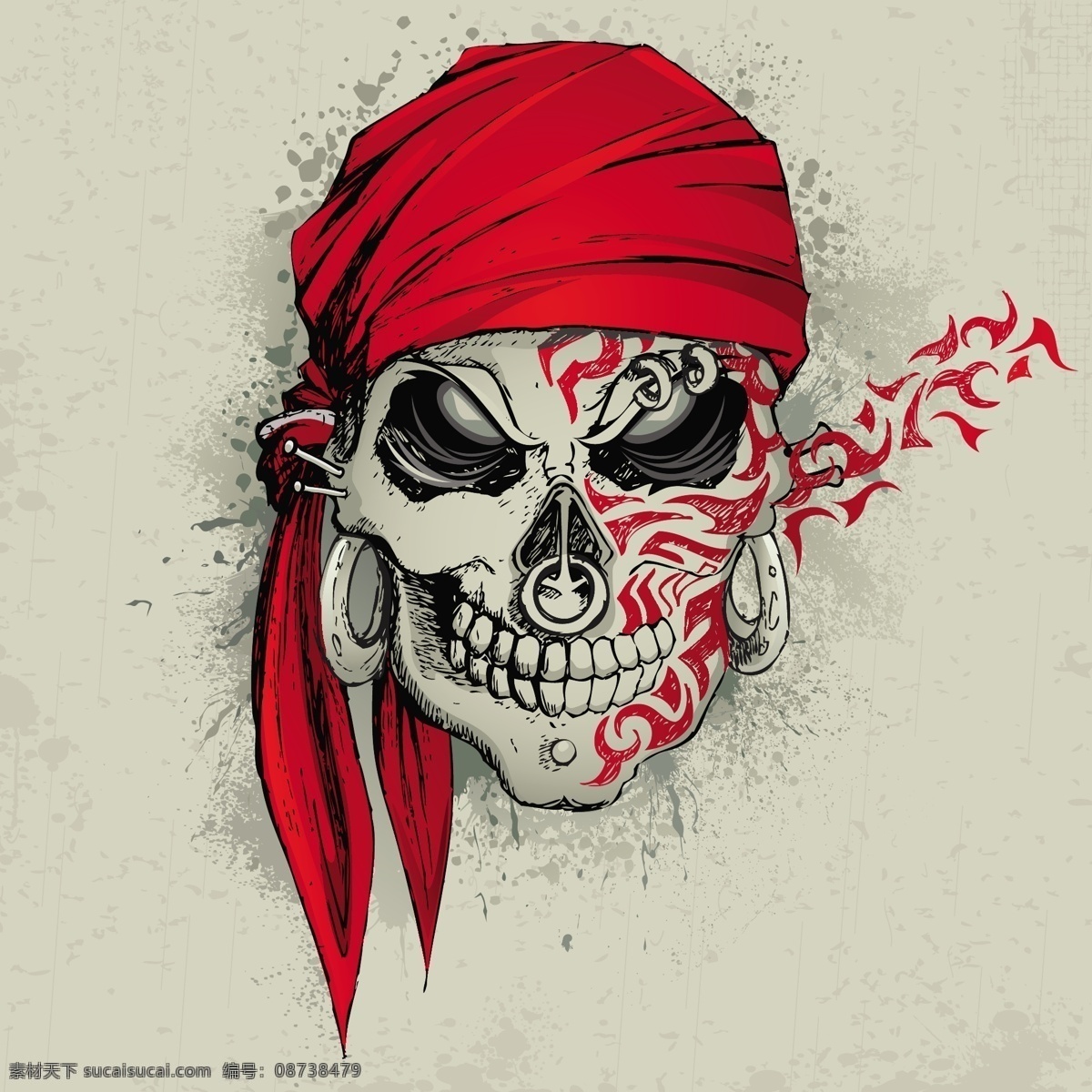 海盗 骷髅 动漫设计 恐怖 文化艺术 矢量