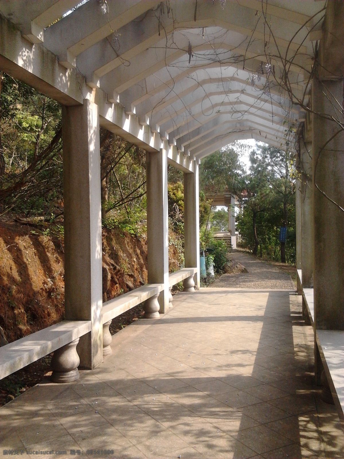 欧式 走廊 风景 凉亭 旅游摄影 欧式走廊 人文景观 家居装饰素材