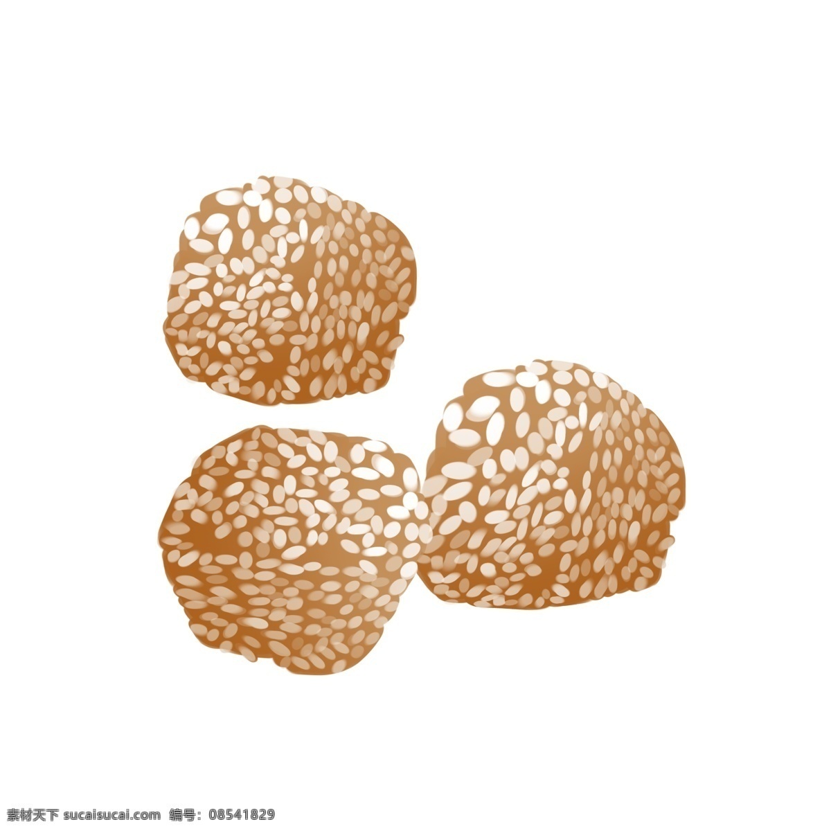 手绘 芝麻糖 甜品 插画 手绘芝麻糖 美味的芝麻糖 美食插画 甜品插画 甜食插画 糖果插画 食物插画