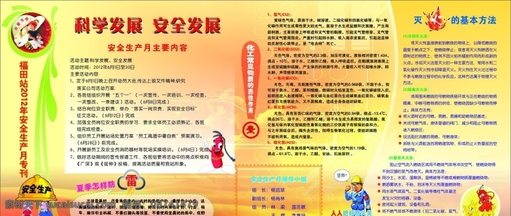 消防安全 消防 安全 生产 展板模板 矢量