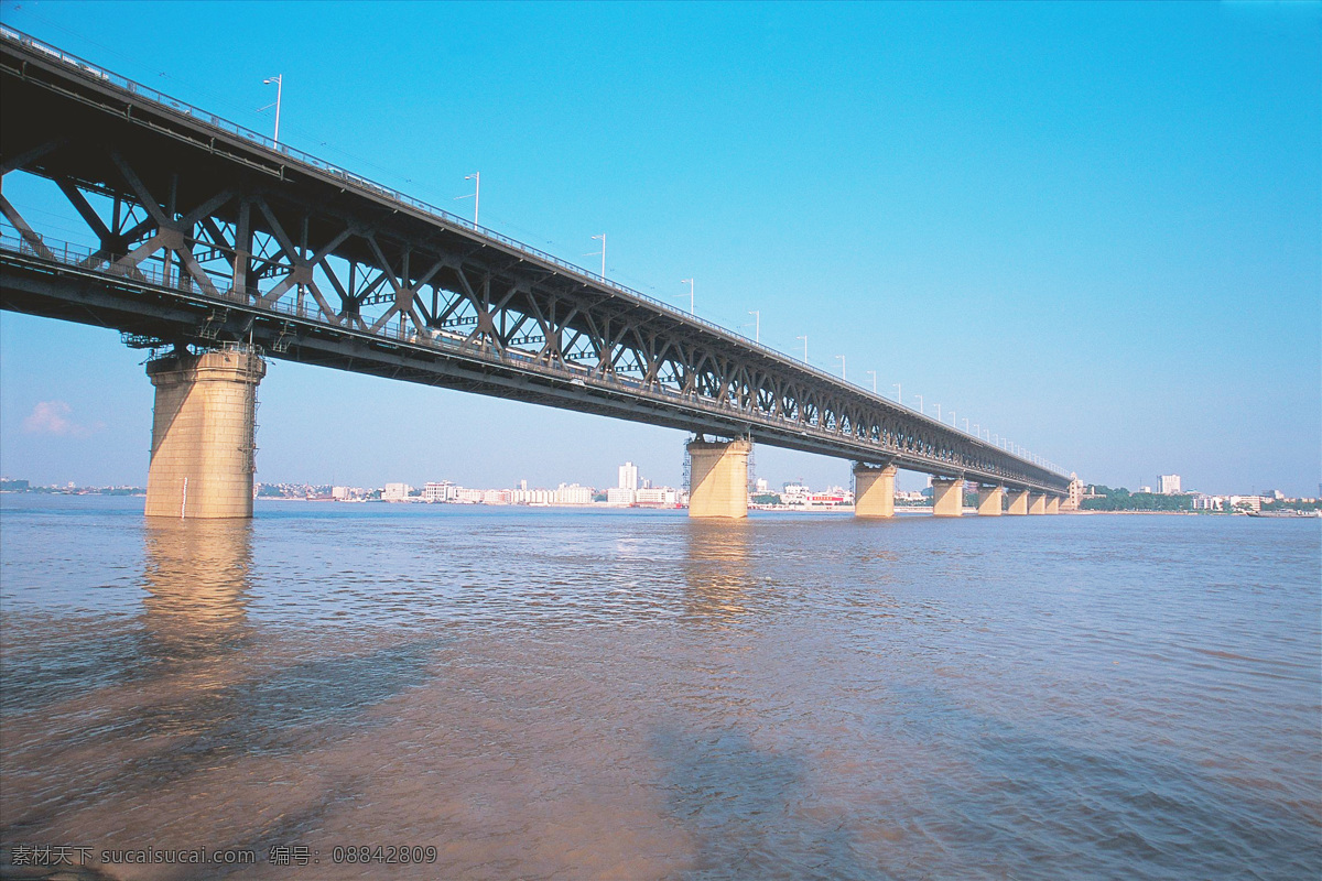 长江大桥 武汉 长江 大桥 一桥 全景 国内旅游 旅游摄影 青色 天蓝色