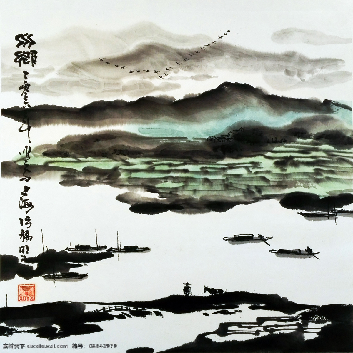 水乡 周 熙 鵾 国画作品 周熙鵾 周熙鵾国画 江南烟雨 水墨江南 大写意 个人国画作品 文化艺术 绘画书法