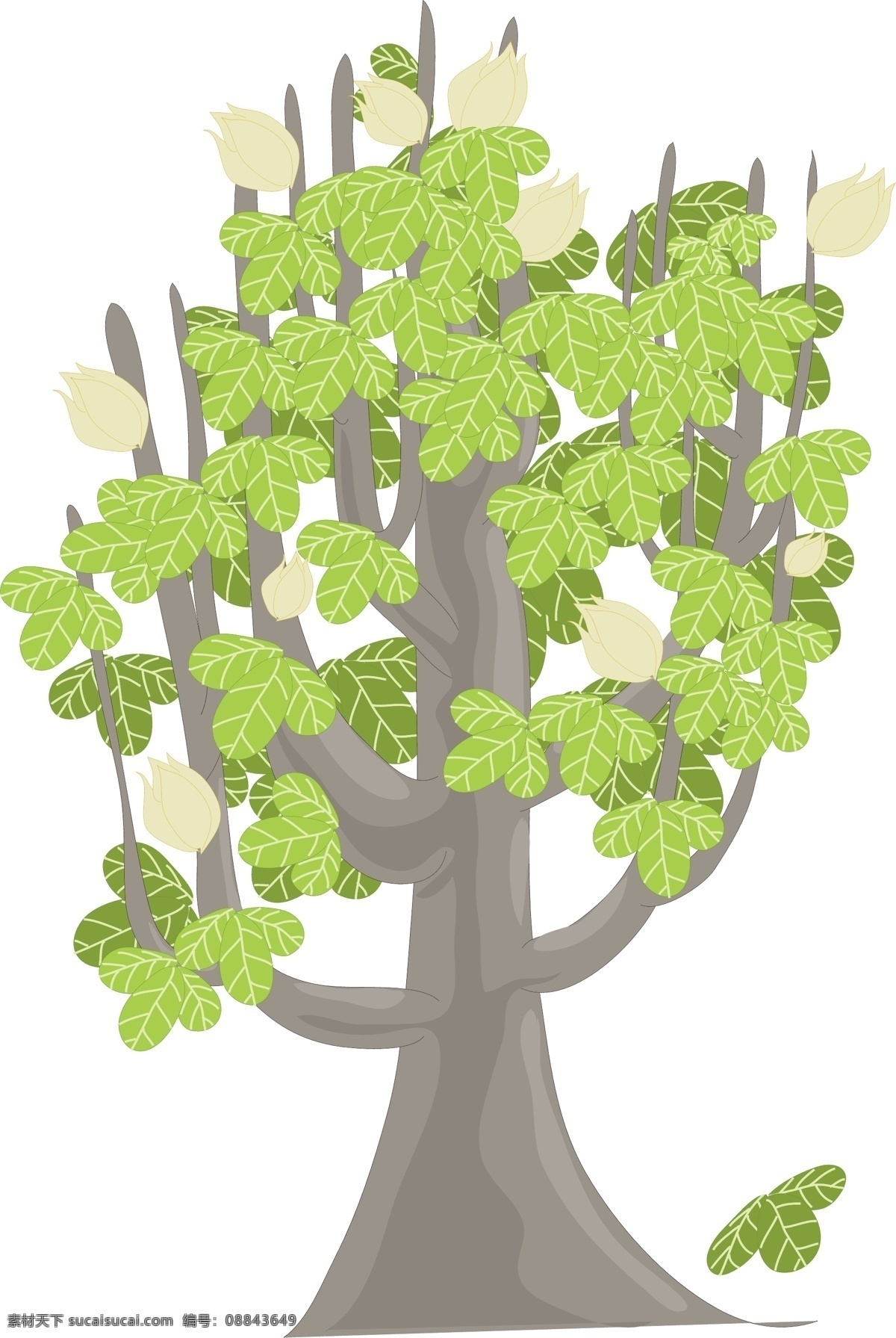绿色 树木 装饰 插画 绿色的树木 漂亮的树木 春季树木 树木装饰 树木插画 立体树木 卡通树木