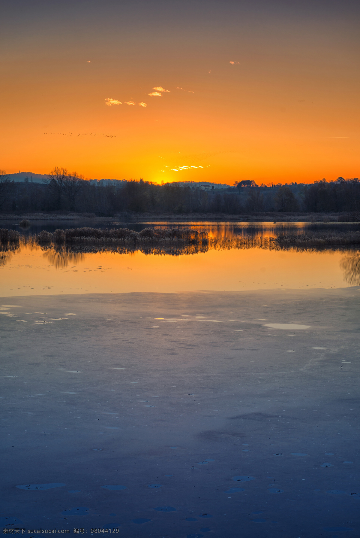 夕阳 下 湖水 落日 风景 风光 山水风景 风景图片