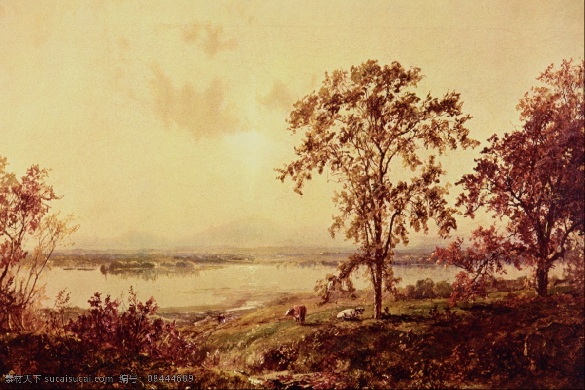 风景油画 世界名画 油画107 油画 设计素材 风景专辑 油画世界 书画美术 黄色