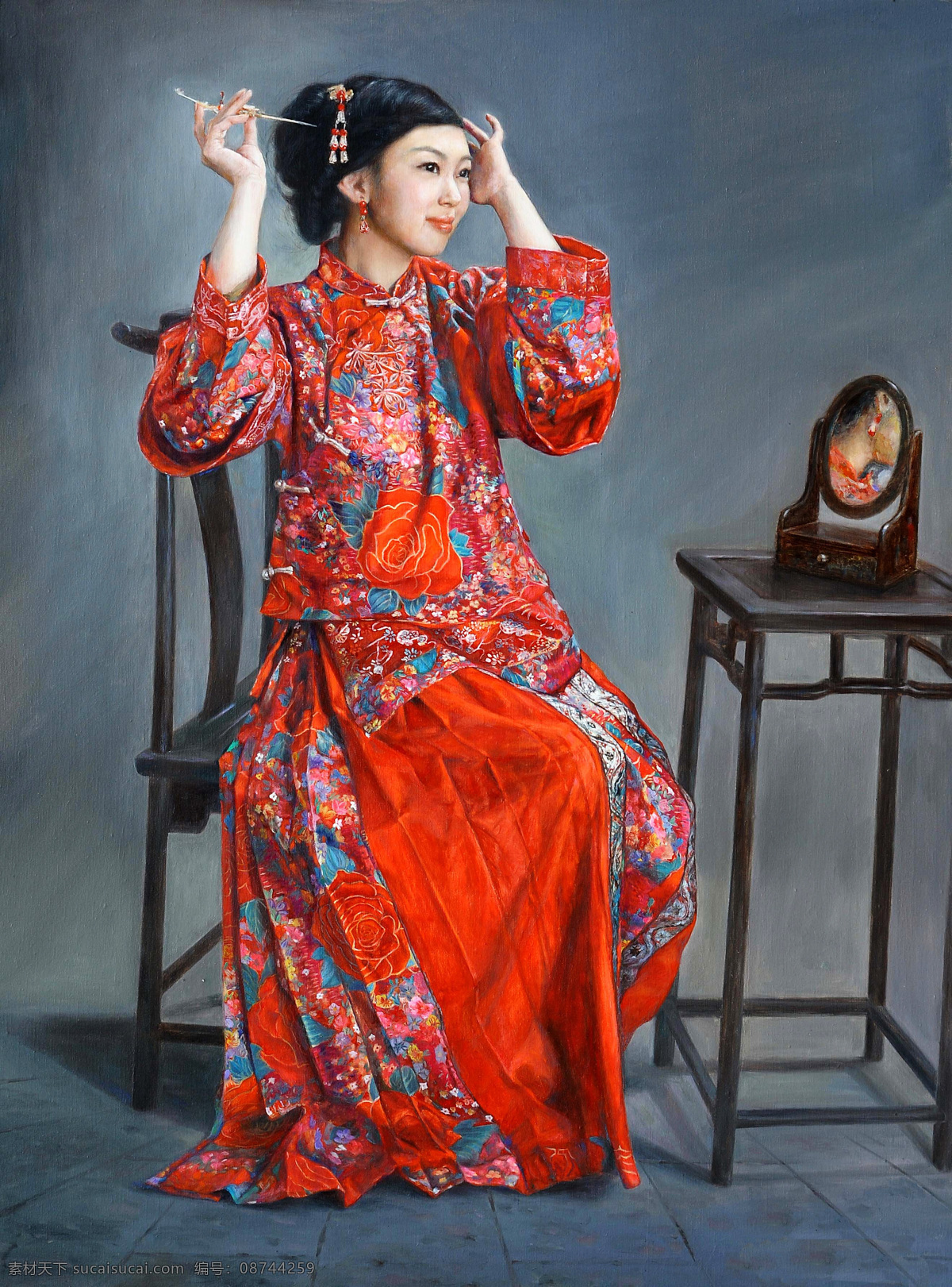 中国 美女 油画 名画 艺术 绘画 文化艺术 艺术品 世界名画 书画文字