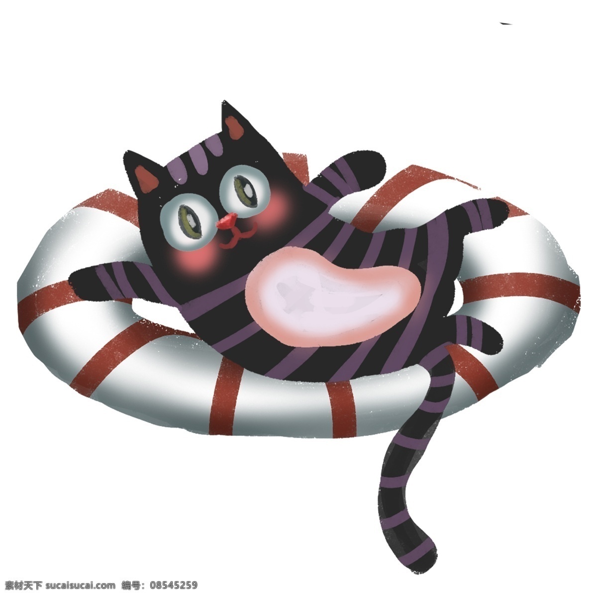 手绘 萌 宠 黑色 小猫 元素 动物 装饰图案 宠物 免抠素材 可爱 猫猫