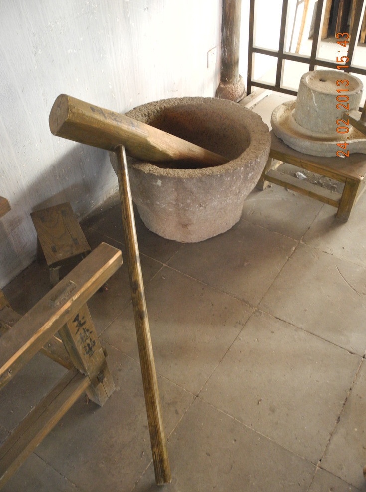 打年糕 器具 榔头 木榔头 石臼 生活素材 生活百科