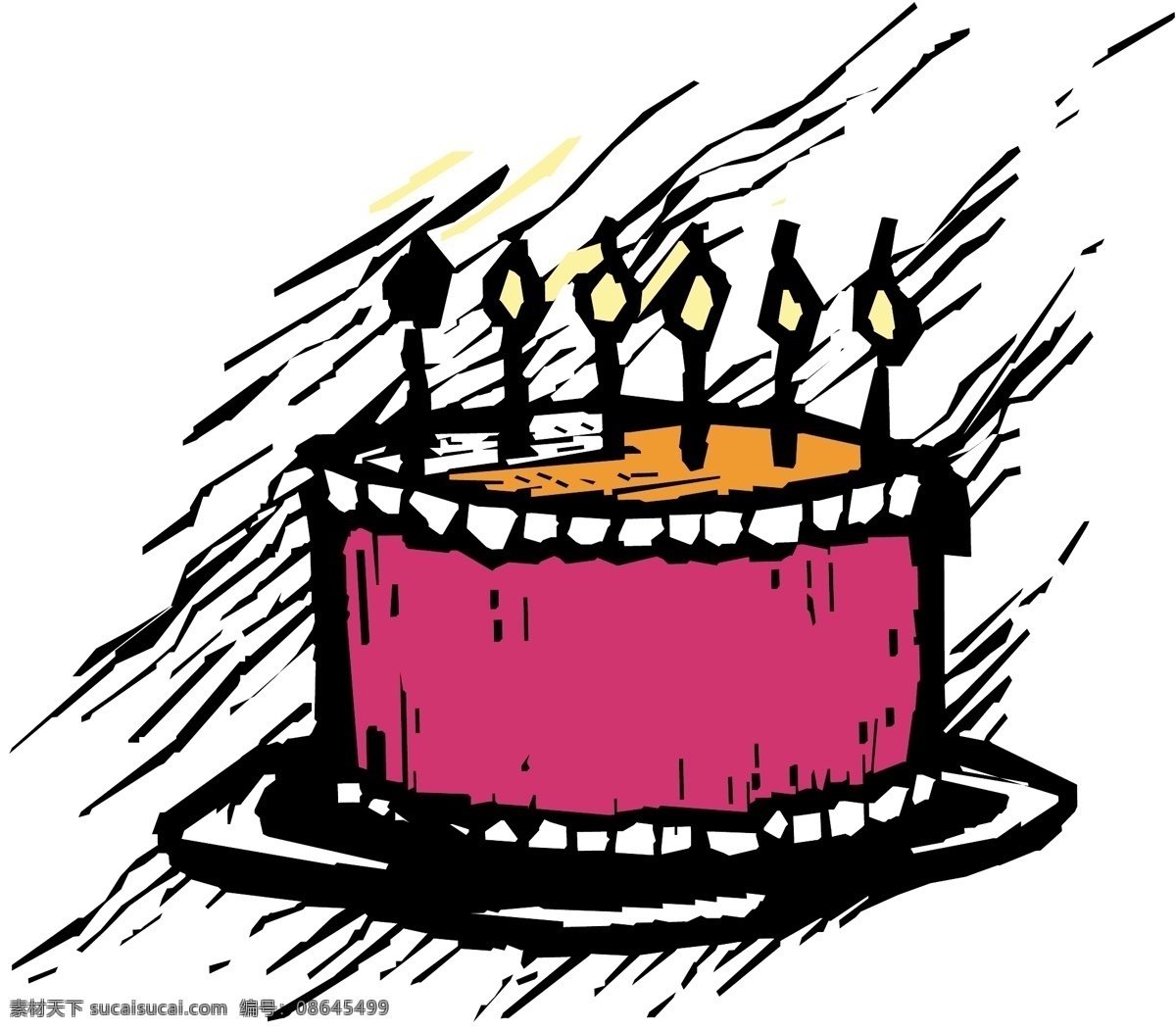 蛋糕 节日素材 蜡烛 生日 生日素材 矢量图库 其他节日