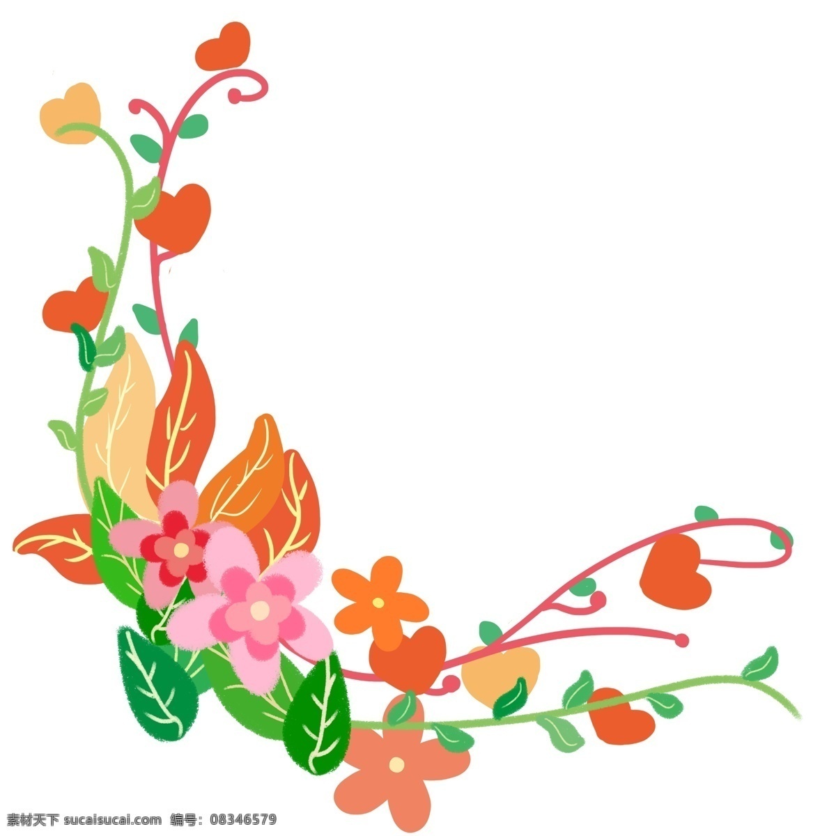 婚礼 请帖 花朵 边框 唯美鲜花 边框插画 婚礼请帖花环 植物请帖花环 唯美 装饰 花环 红色花朵花纹