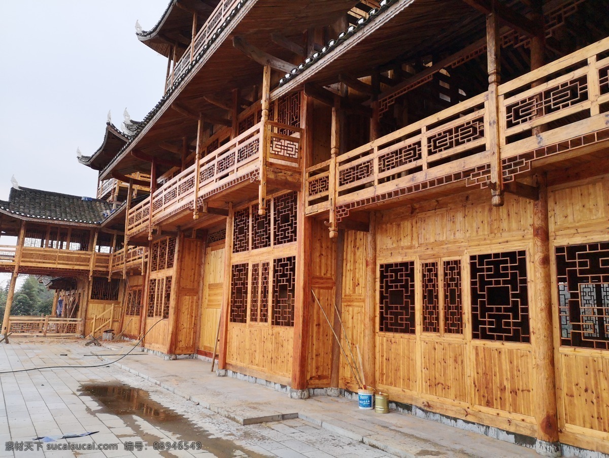 楼阁 木楼 民居 亭台 旅游 园林 建筑 盆景 建筑园林 园林建筑