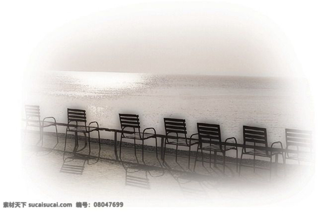 海边 风景 大海 海边风景 日落 夕阳 椅子 意境美 生活 旅游餐饮