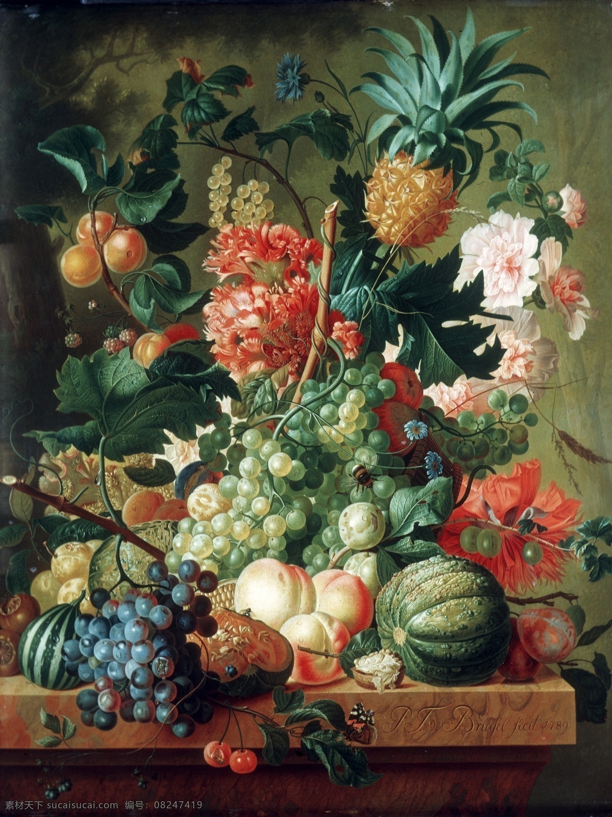 油画水果 名画 油画 艺术 绘画 文化艺术 艺术画 艺术品 世界名画 书画文字 黑色