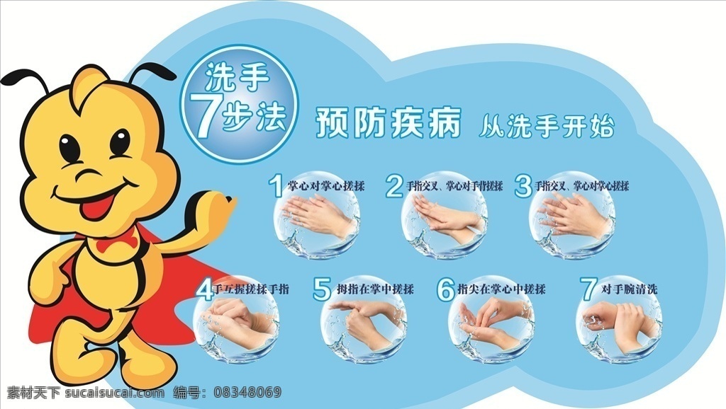 洗手七步法 卫生 学校 七步法