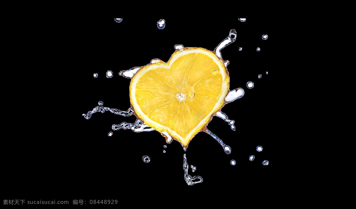柠檬 水滴 元素 png元素 免抠元素 水果 透明元素 夏季 饮料