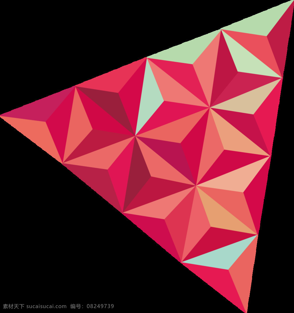 几何 色块 三角形 不规则图形 背景底纹 底纹边框 红色
