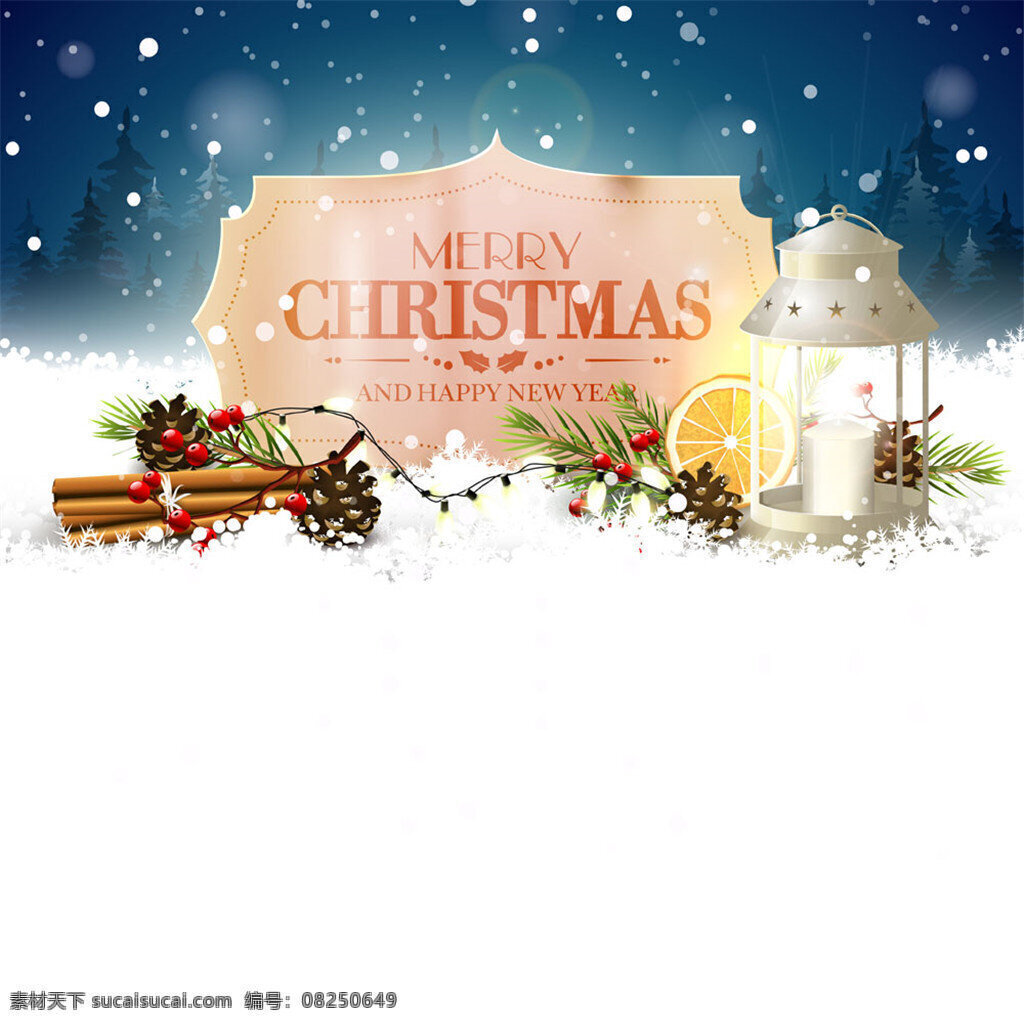 圣诞节 松果 灯塔 礼盒 铃铛 矢量素材 松枝 华丽 背景 彩球 珠子 红果 装饰品