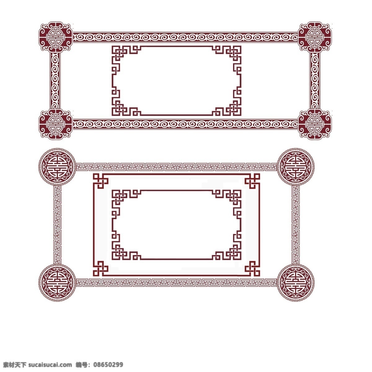 边框 中国 风 复古素材花纹 中国风 边框素材 复古 花纹素材 红木色