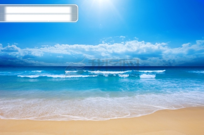 美丽 海滩 海
