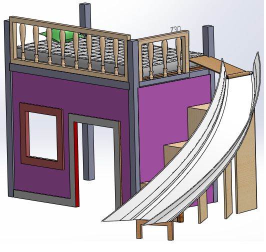 床 儿童 游戏室 房间的床上 3d模型素材 其他3d模型
