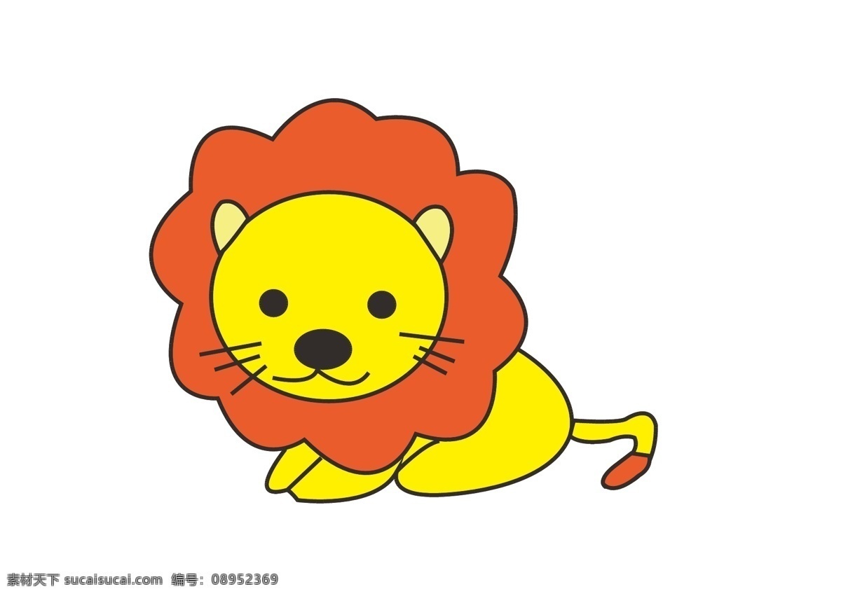 矢量 卡通 动物 图案 狮 狮子